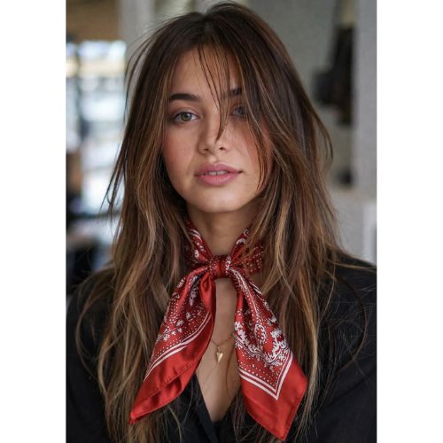 Sjaaltje rood paisley