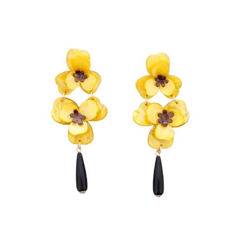 Oorbellen yellow flower