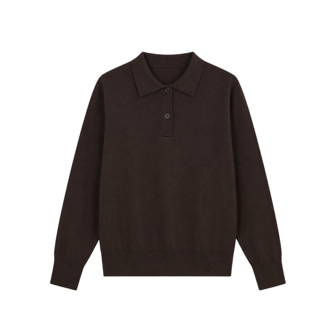 Polo merinowol choco
