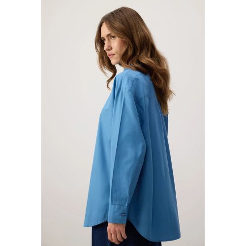 Blauwe blouse