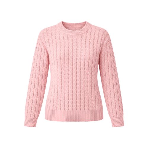 Trui roze kabel