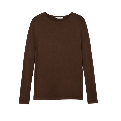 Longsleeve knit chocolade
