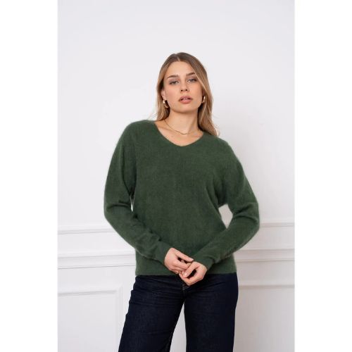 Zachte trui forest v-hals