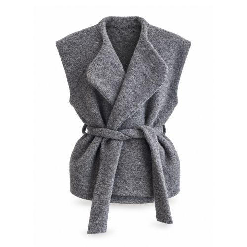Vest grijs wol