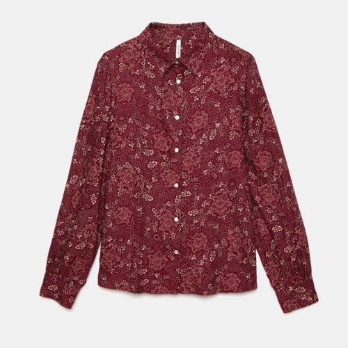 Blouse bordo print